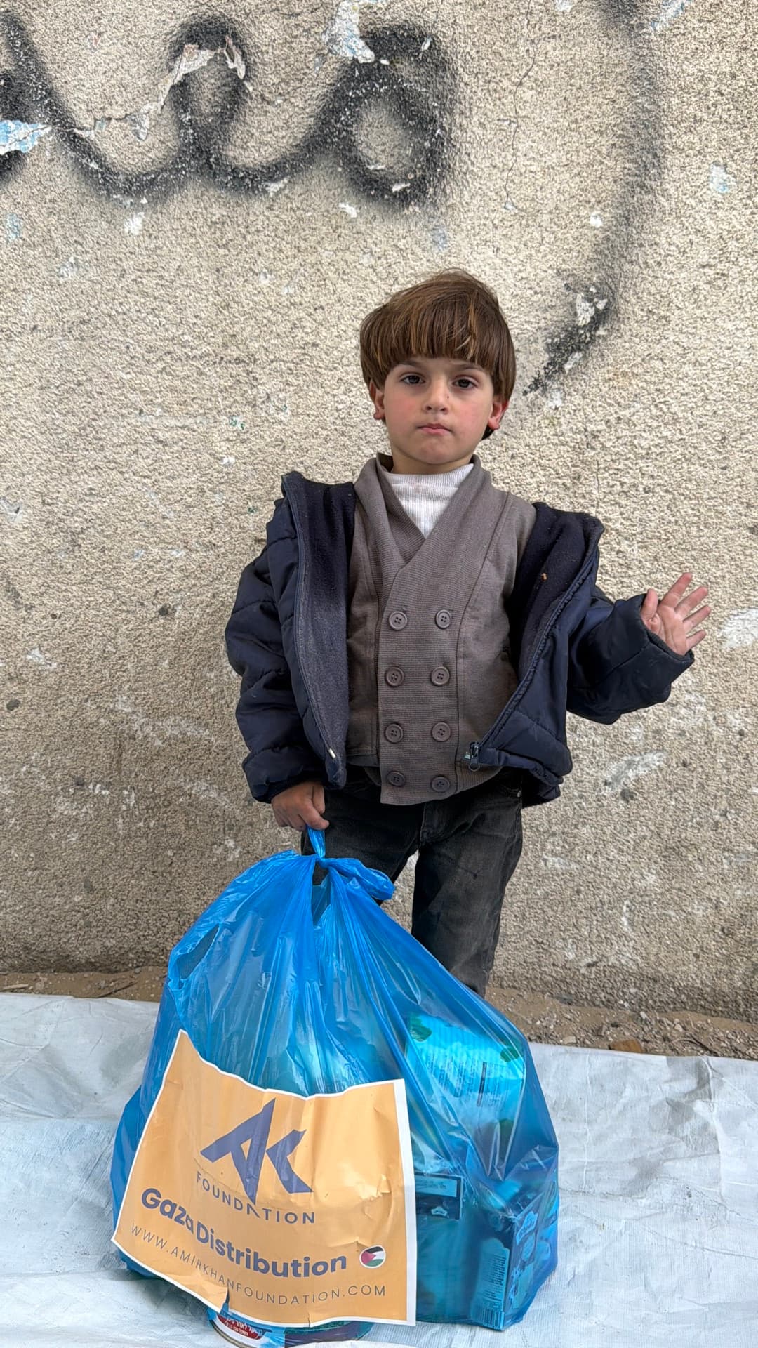 AKF Gaza emergency food distribution